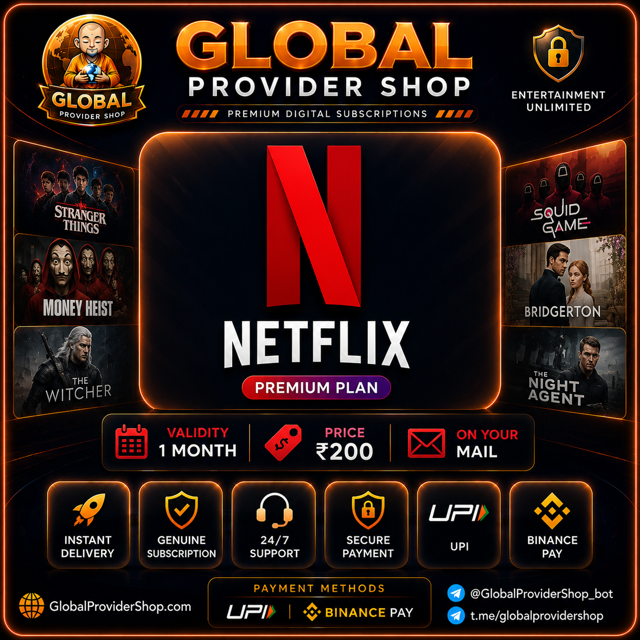 Netflix 4k Private Account  1 Month